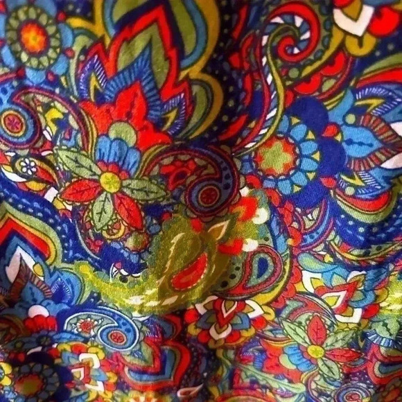 Lularoe XXS Green& blue geometric floral Julia pencil dress. NWT. - Picture 3 of 7